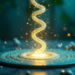 A detailed, slightly surreal, and scientifically styled image representing the "Fountain of Youth" as a molecular concept. Visualize a network of glowing, interconnected molecular structures resembling DNA strands and cellular pathways, forming the shape of a stylized fountain. This fountain is not made of water, but of bioluminescent molecules flowing upwards, representing the flow of youthful energy and cellular regeneration. Around the fountain, depict laboratory glassware – beakers, flasks, and microscopes – subtly integrated into the scene, hinting at the chemistry and scientific exploration behind aging. The color palette should be dominated by cool, futuristic blues and greens, with accents of vibrant gold and white to highlight the glowing molecules and represent discovery and potential breakthroughs. The lighting should be dramatic and focused, illuminating the molecular fountain and casting soft shadows around the laboratory elements, creating a sense of unveiling secrets and scientific intrigue. The overall mood is hopeful, scientifically advanced, and slightly mysterious, capturing the essence of unlocking the chemical secrets to a longer, healthier life through the study of aging chemistry. Focus on intricate details and a clean, slightly futuristic aesthetic.